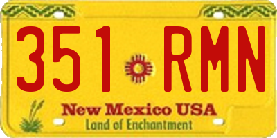 NM license plate 351RMN