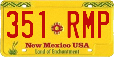 NM license plate 351RMP