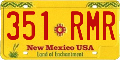 NM license plate 351RMR