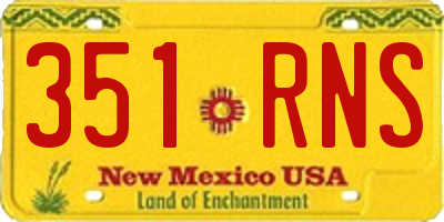 NM license plate 351RNS
