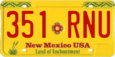 NM license plate 351RNU