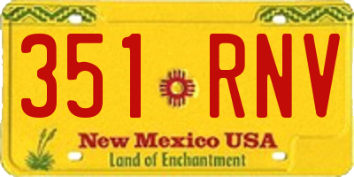 NM license plate 351RNV