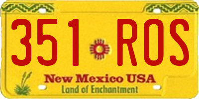 NM license plate 351ROS