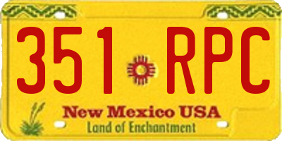 NM license plate 351RPC