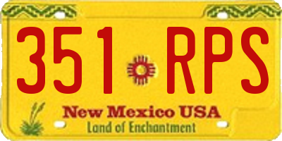 NM license plate 351RPS