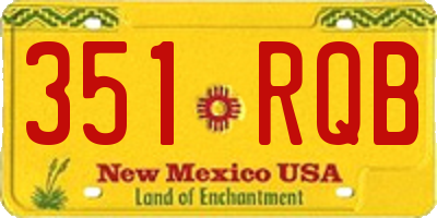 NM license plate 351RQB