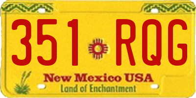 NM license plate 351RQG