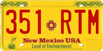 NM license plate 351RTM