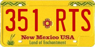 NM license plate 351RTS