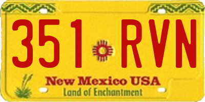 NM license plate 351RVN