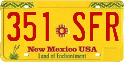 NM license plate 351SFR