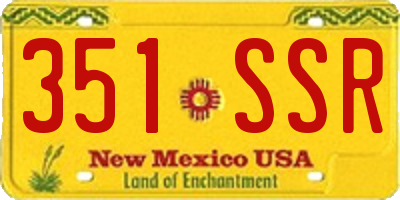NM license plate 351SSR