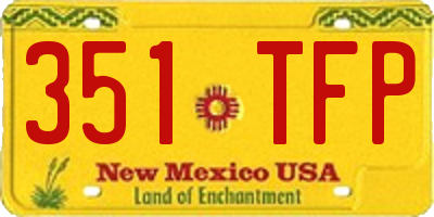 NM license plate 351TFP