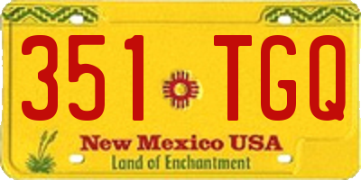 NM license plate 351TGQ