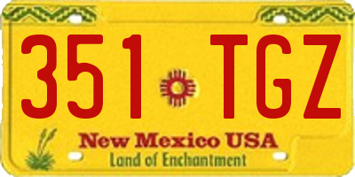 NM license plate 351TGZ