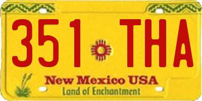 NM license plate 351THA