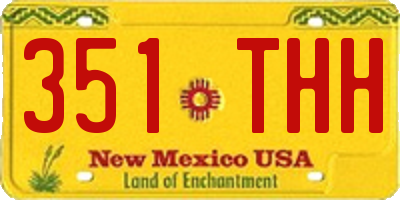 NM license plate 351THH