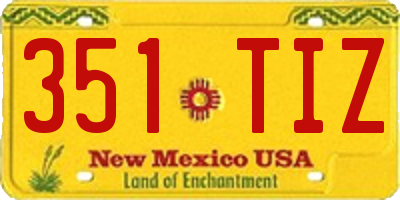 NM license plate 351TIZ