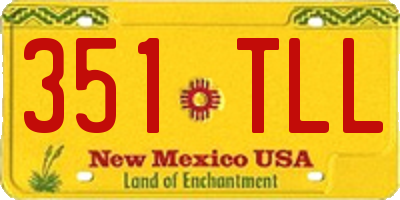 NM license plate 351TLL