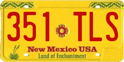 NM license plate 351TLS