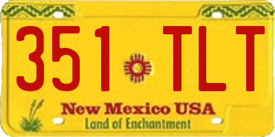 NM license plate 351TLT
