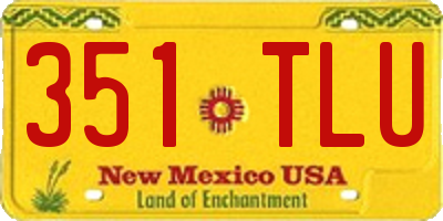 NM license plate 351TLU