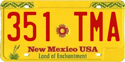 NM license plate 351TMA