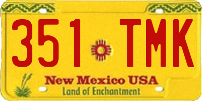 NM license plate 351TMK