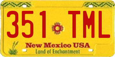 NM license plate 351TML