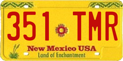NM license plate 351TMR
