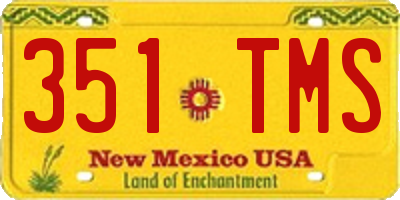 NM license plate 351TMS