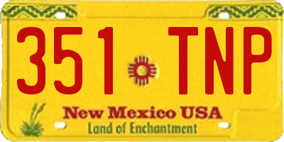 NM license plate 351TNP