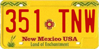 NM license plate 351TNW
