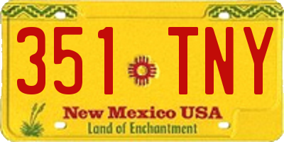 NM license plate 351TNY