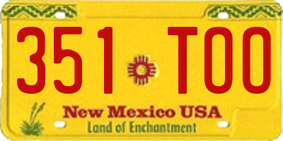 NM license plate 351TOO
