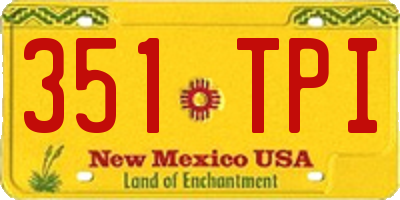 NM license plate 351TPI