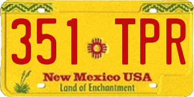 NM license plate 351TPR