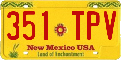 NM license plate 351TPV