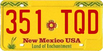 NM license plate 351TQD