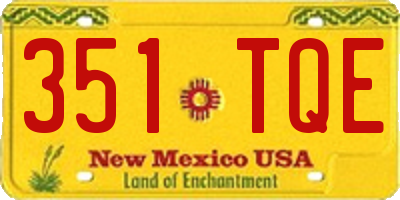 NM license plate 351TQE