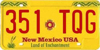 NM license plate 351TQG