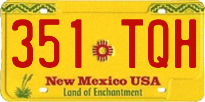 NM license plate 351TQH