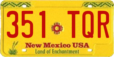 NM license plate 351TQR
