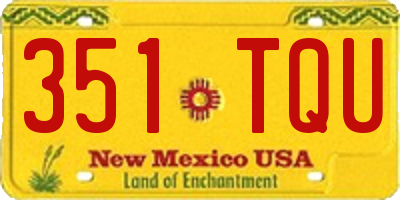 NM license plate 351TQU