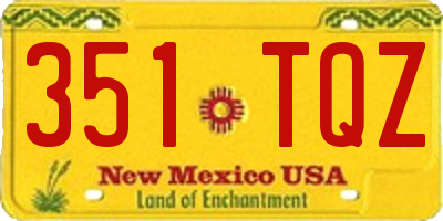 NM license plate 351TQZ