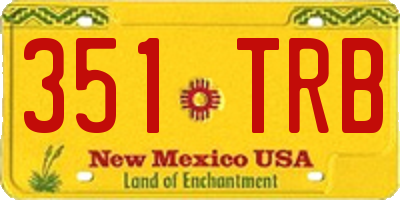 NM license plate 351TRB