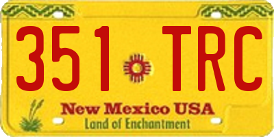NM license plate 351TRC
