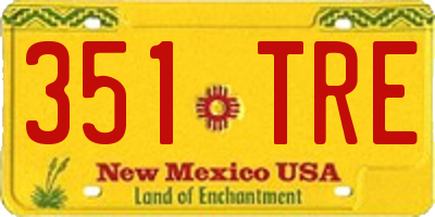 NM license plate 351TRE