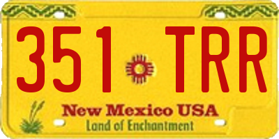 NM license plate 351TRR