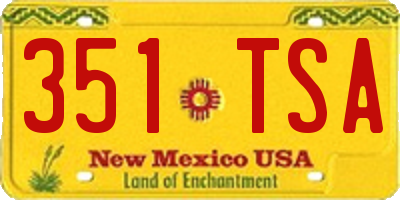 NM license plate 351TSA